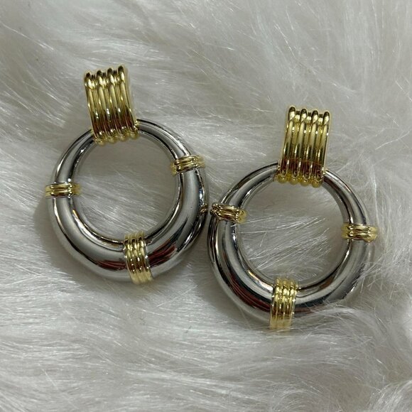 Stauer Gold and Silver Statement Earrings
